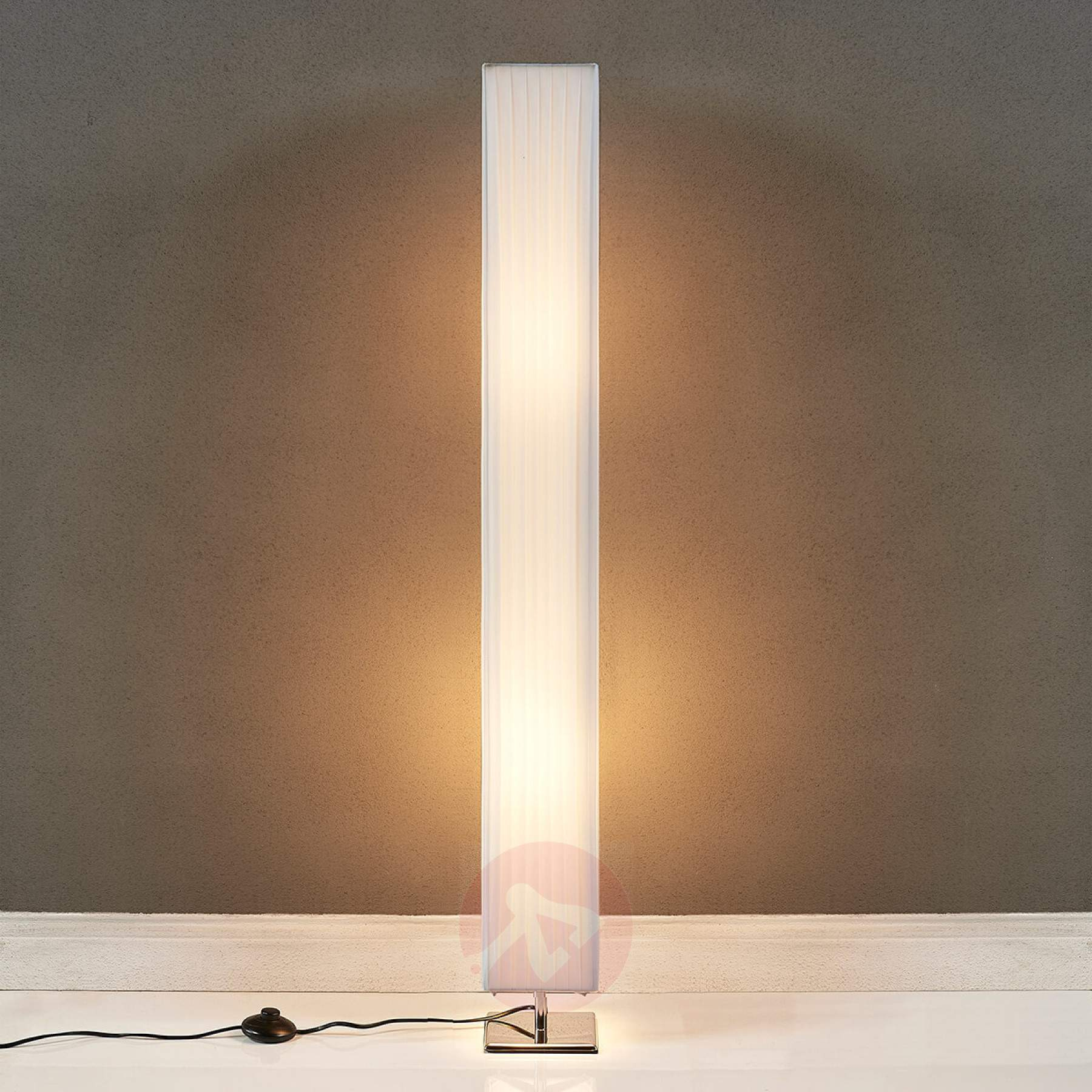 White Fabric Floor Lamp Janno throughout dimensions 1800 X 1800