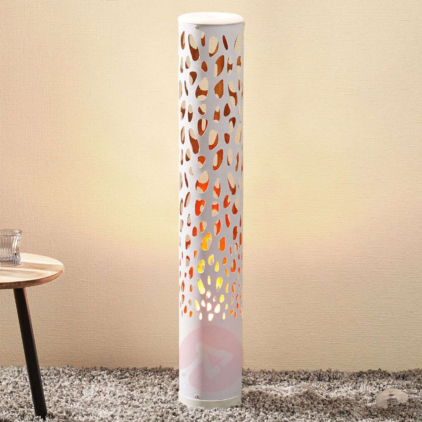 White Led Floor Lamp Organic With Flame Bulb inside dimensions 1600 X 1600