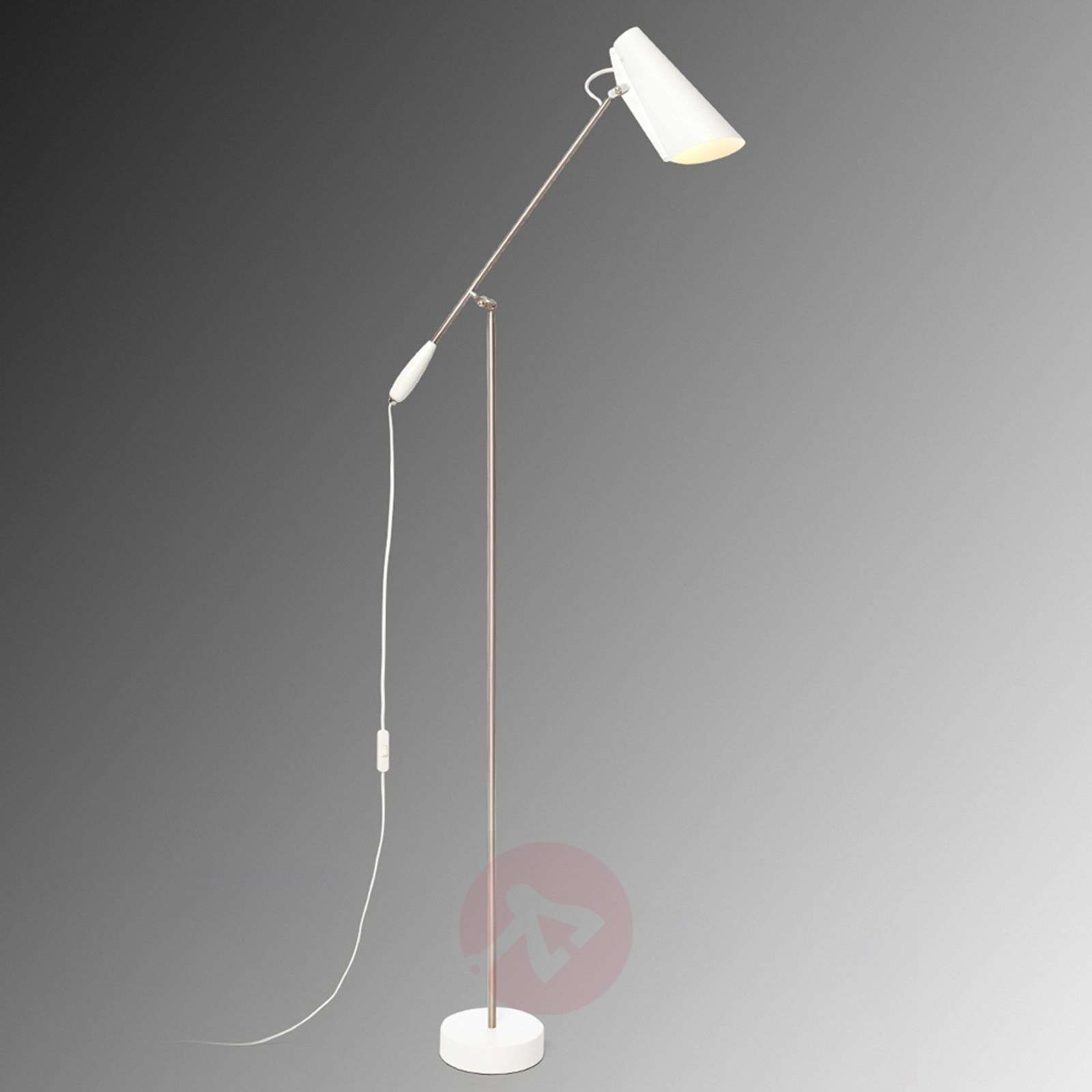 White Retro Floor Lamp Birdy with proportions 1600 X 1600