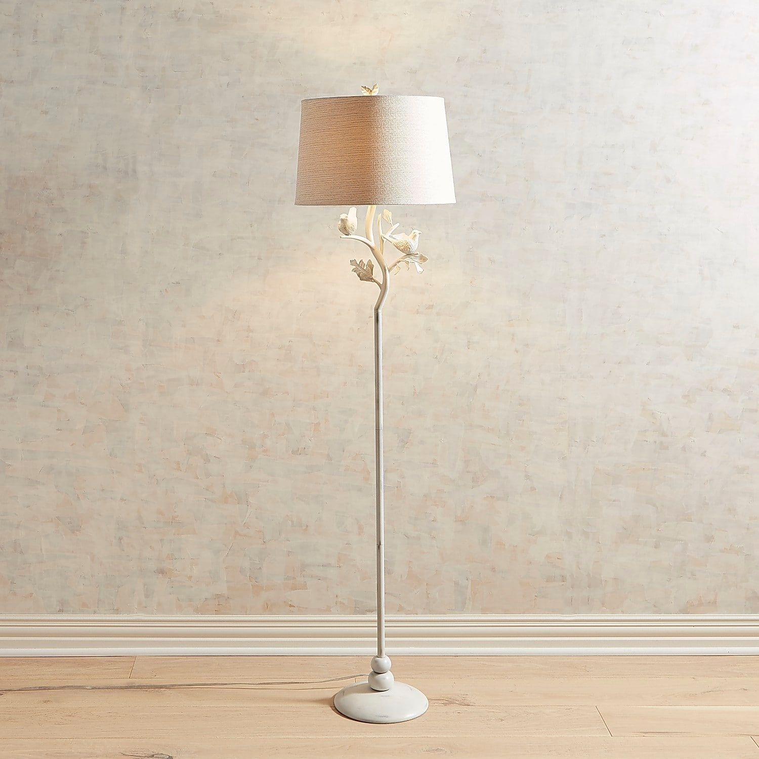 Whitewashed Antiqued Bird Floor Lamp Floor Lamp Lighting inside proportions 1500 X 1500