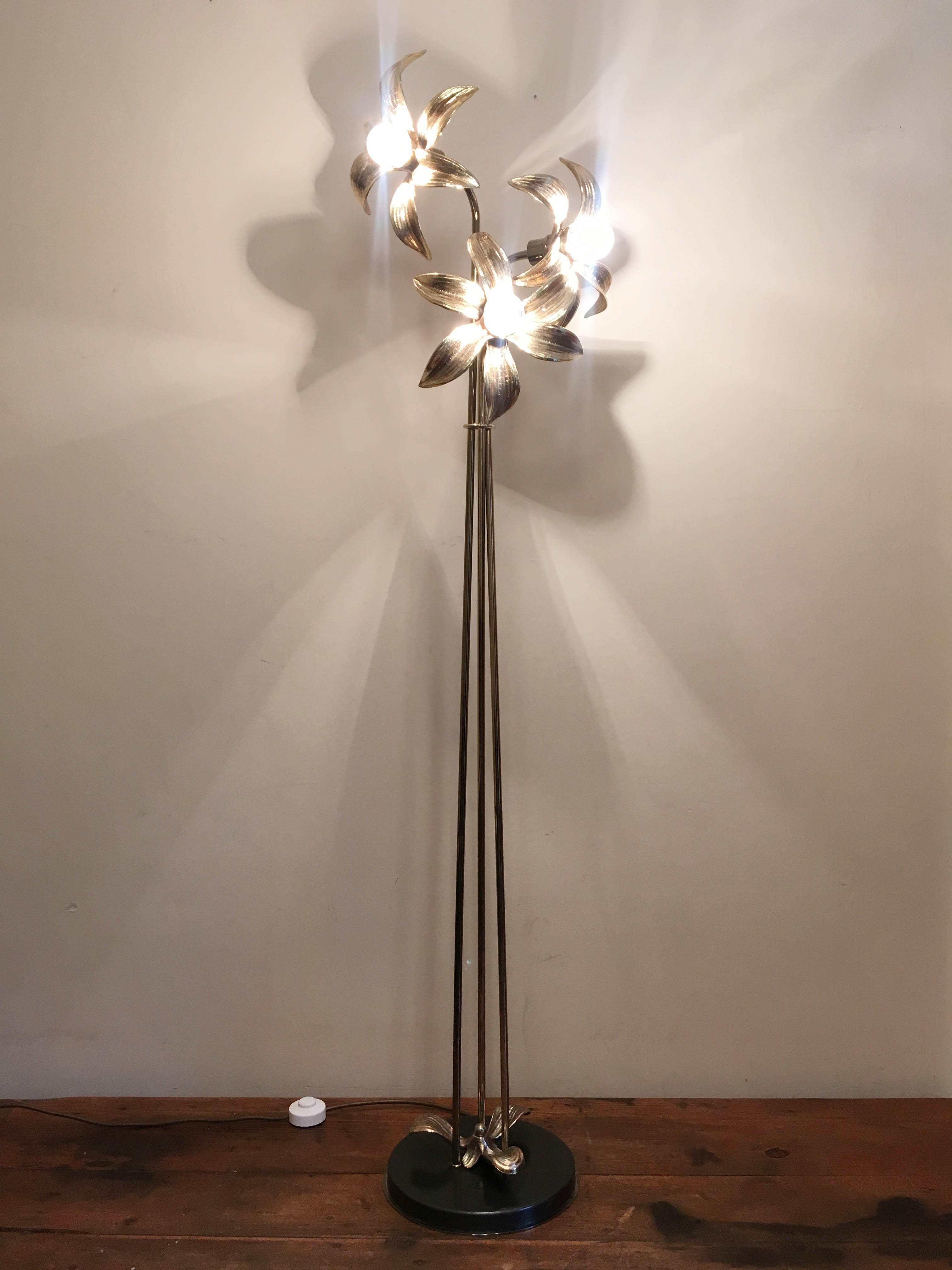 Willy Daro Brass Flowers Floor Lamp within measurements 3024 X 4032