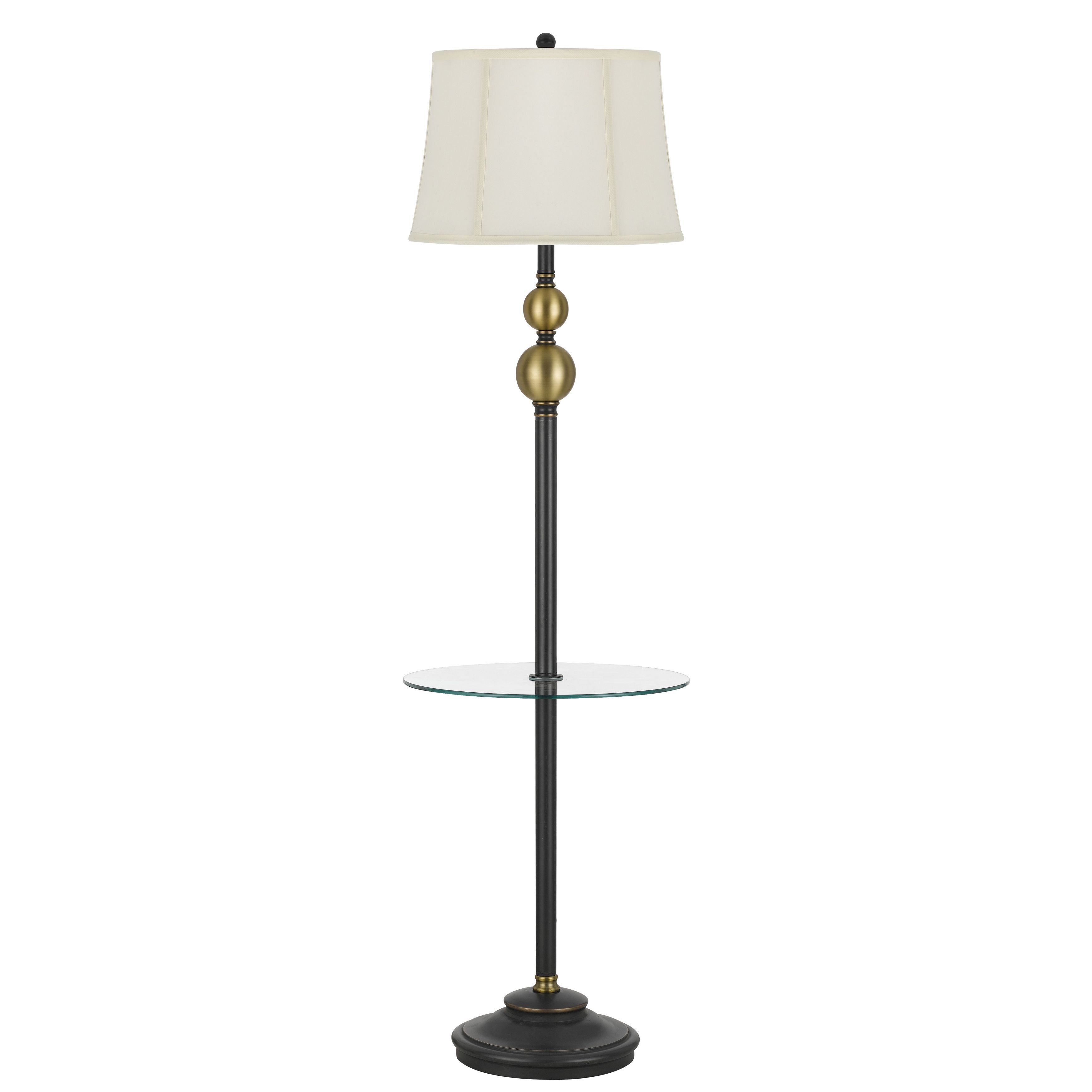 Winchester 3 Way Metal Floor Lamp With Glass Table throughout dimensions 3500 X 3500
