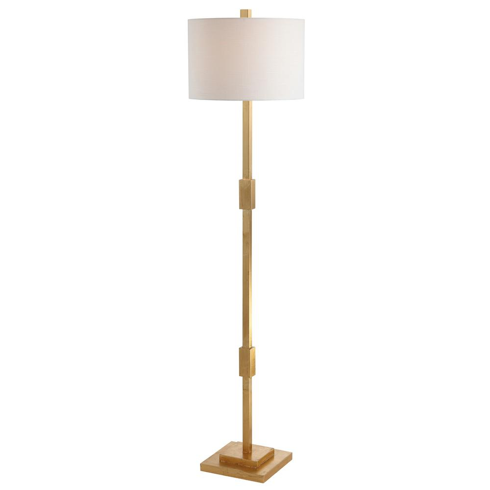 Windsor 615 In Resinmetal Led Floor Lamp Gold Leaf with measurements 1000 X 1000