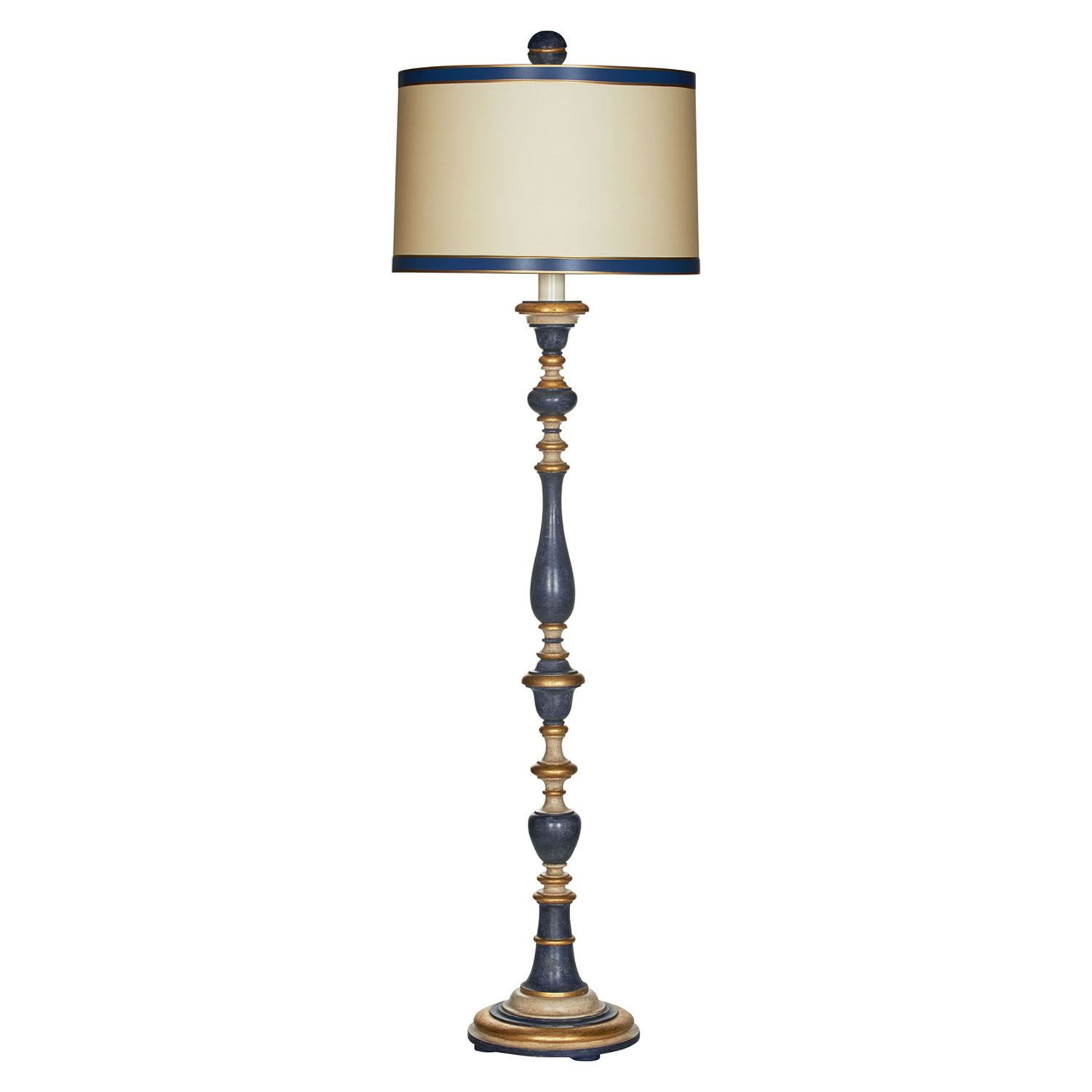 Windsor Blue Couture Floor Lamp Wood Floor Lamp Blue inside dimensions 1500 X 1500