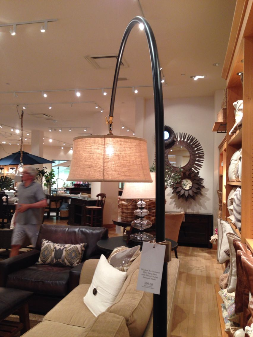 Winslow Arc Sectional Floor Lamp With Burlap Shade From pertaining to proportions 852 X 1136