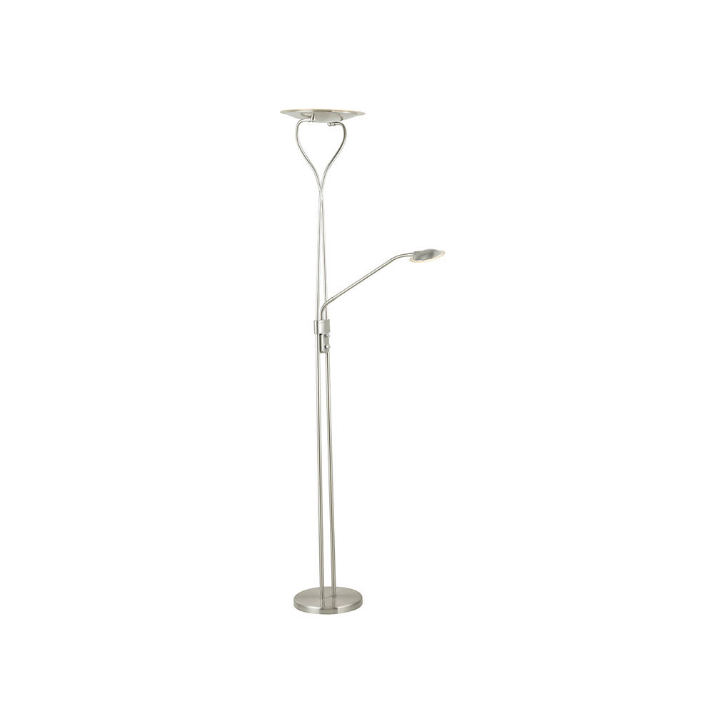 Winsome Brushed Nickel Floor Lamp Scenic Satin Taupe Modern with proportions 1000 X 1000