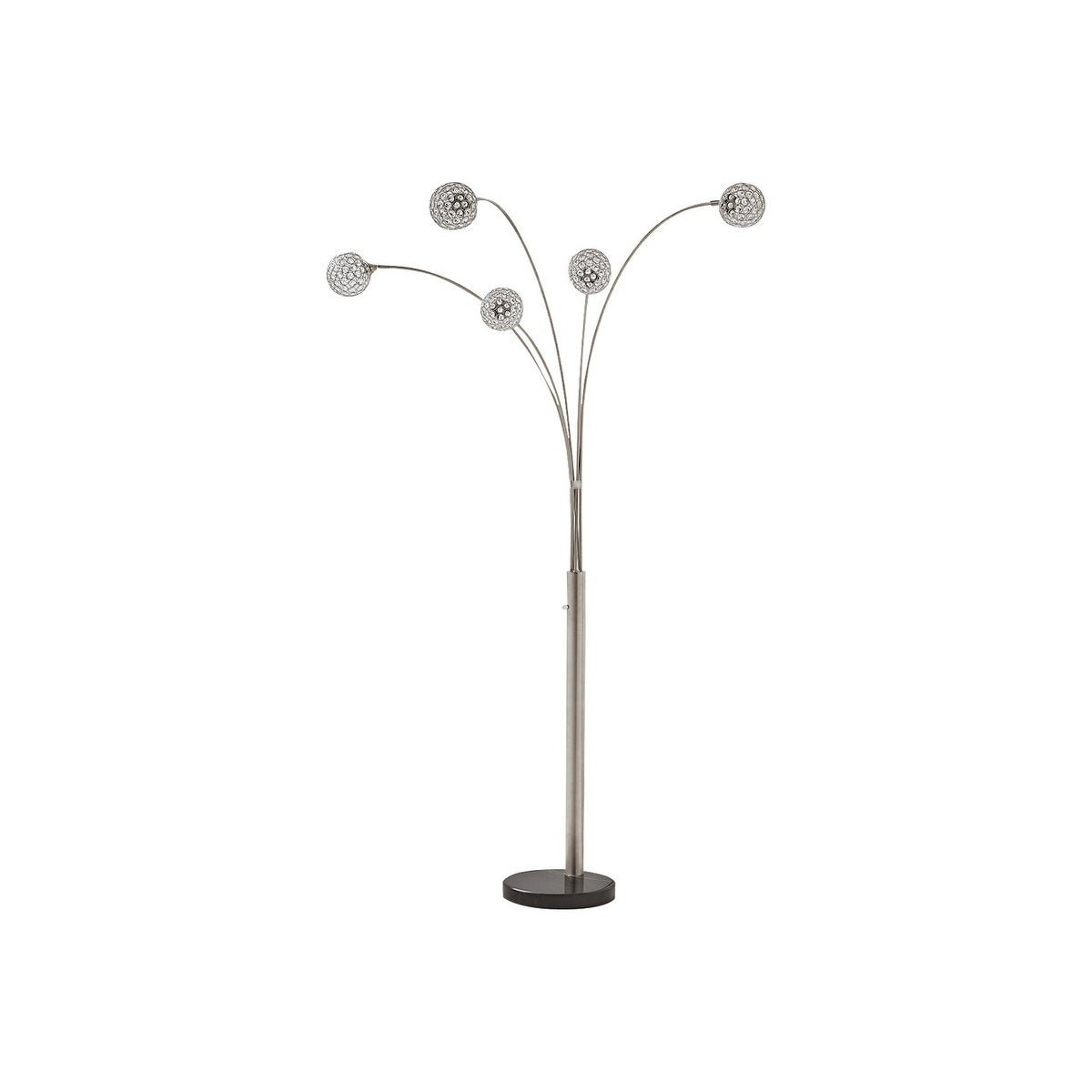 Winter Silver Finish 95 Inch Arc Floor Lamp intended for proportions 1200 X 1200