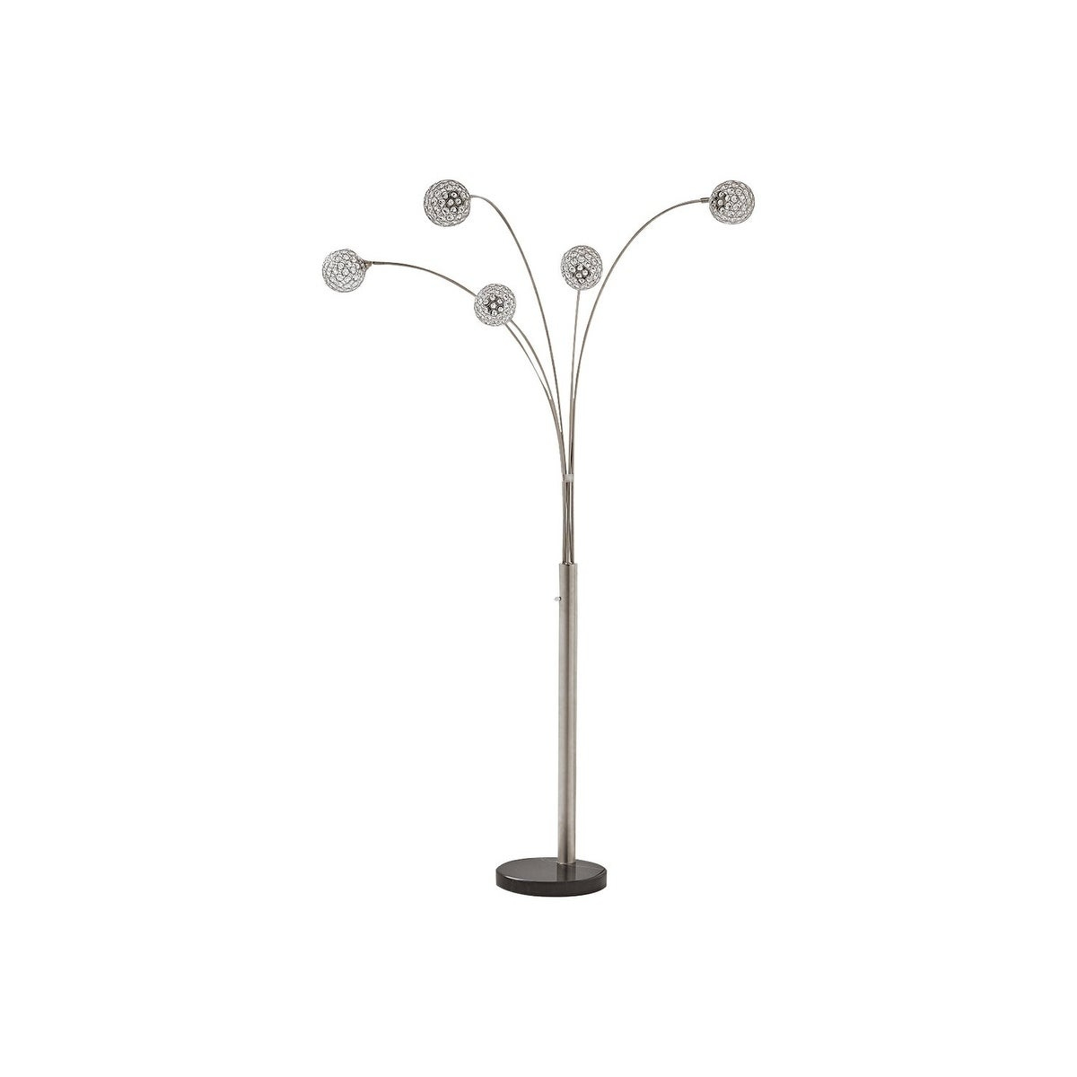 Winter Silver Finish 95 Inch Arc Floor Lamp pertaining to dimensions 1200 X 1200
