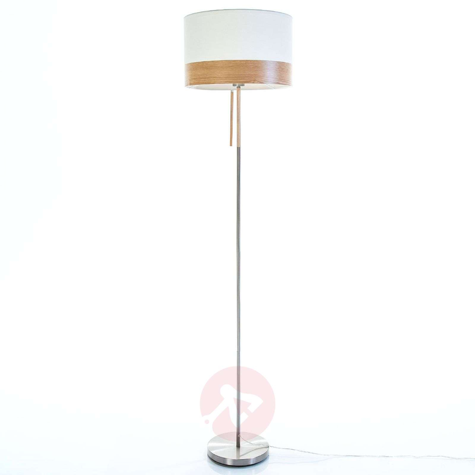 With A Pull Switch Floor Lamp Libba Cream Wood in sizing 1600 X 1600