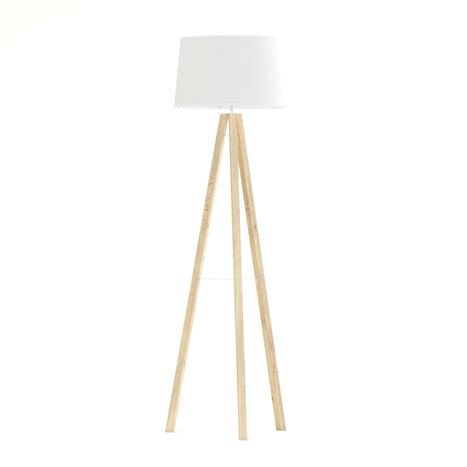 Wooden Floor Lamp 3d Model within sizing 1600 X 1600