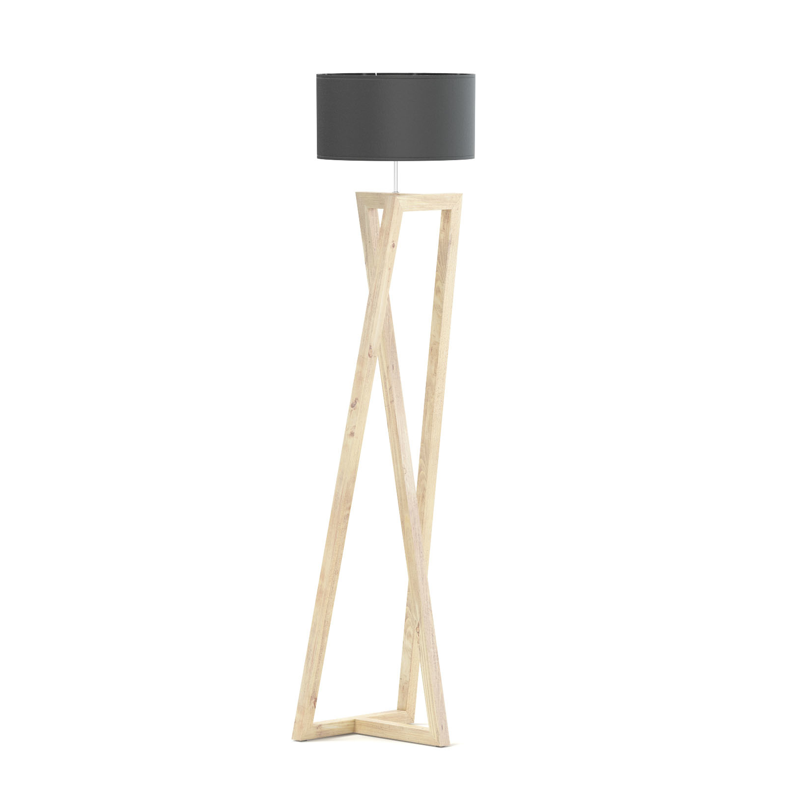 Wooden Floor Lamp 3d Modell pertaining to proportions 1600 X 1600