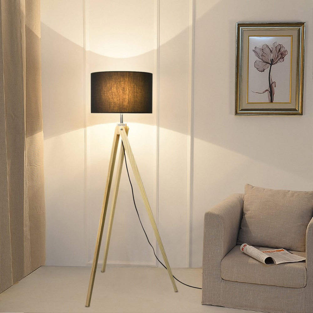 Wooden Floor Lamp Black Vfl1002 Us Plug In 2019 Stable with regard to proportions 1000 X 1000