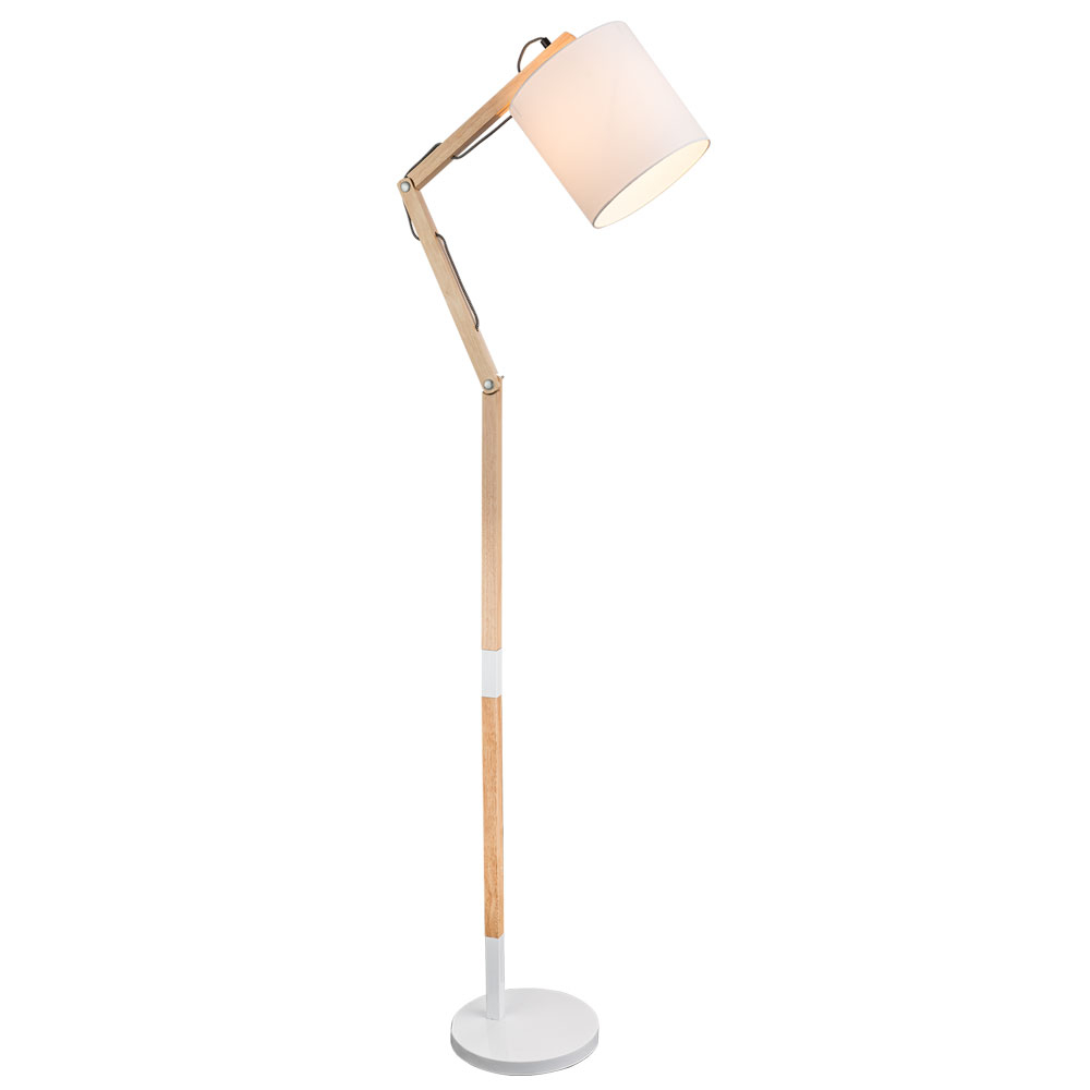 Wooden Floor Lamp Movable White H 172 Cm Mattis with regard to measurements 1000 X 1000