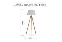 Wooden Tripod Floor Lamp With Linen Barrel Shade Jeremy with regard to proportions 1403 X 1000