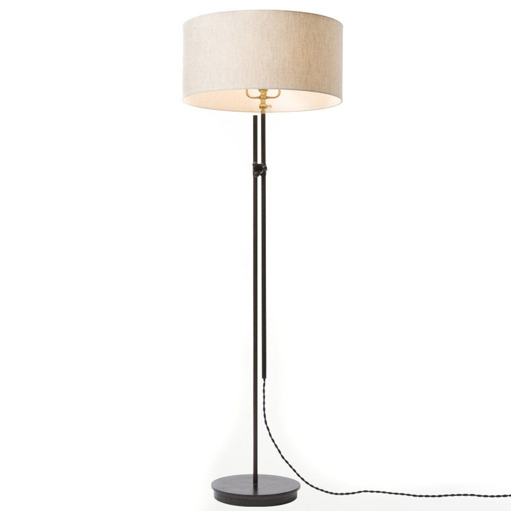 Workstead Adjustable Brass And Steel Floor Lamp With Linen pertaining to sizing 1024 X 1024