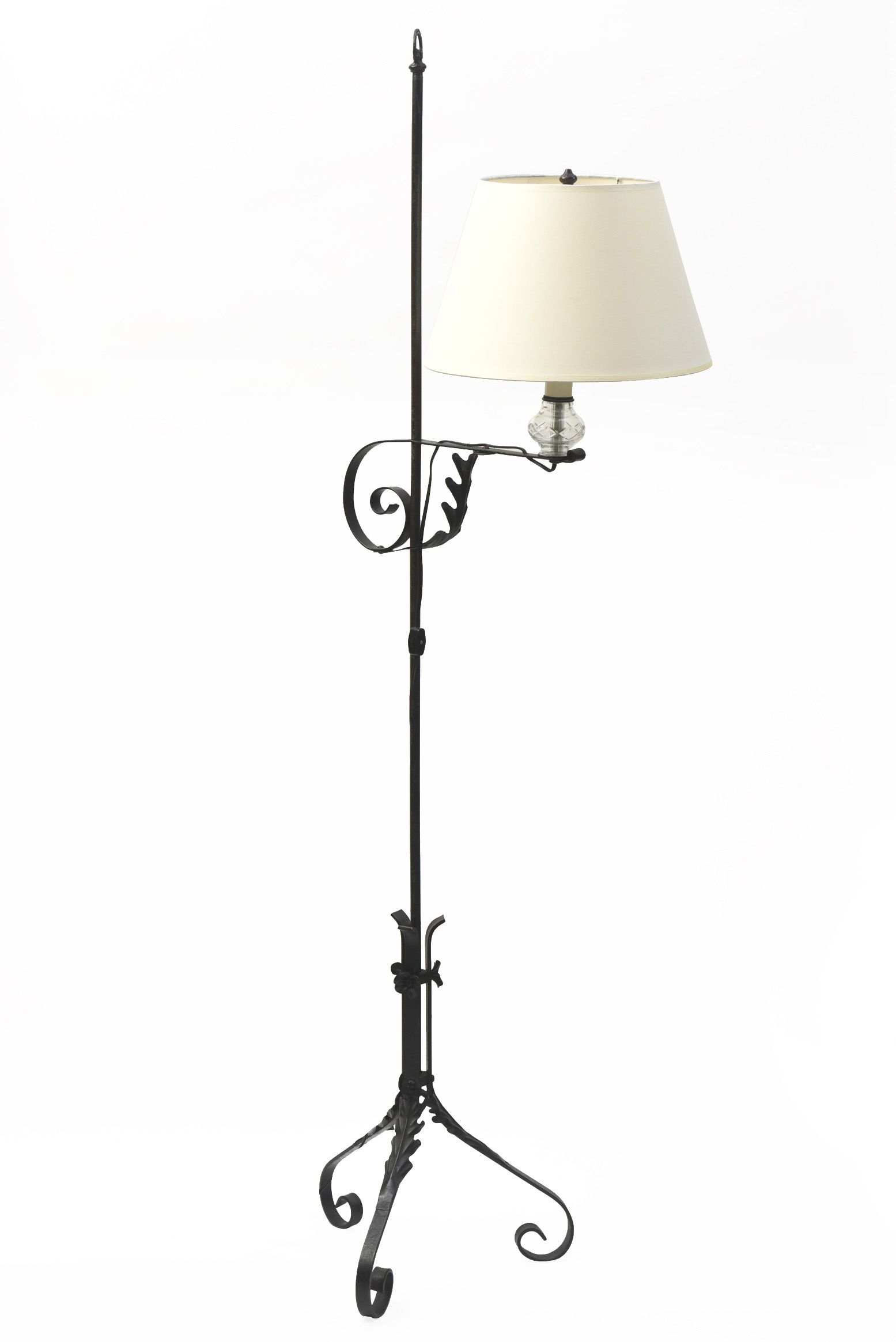 Wrought Iron Colonial Style Bridge Lamp Antique Lighting for proportions 1555 X 2330