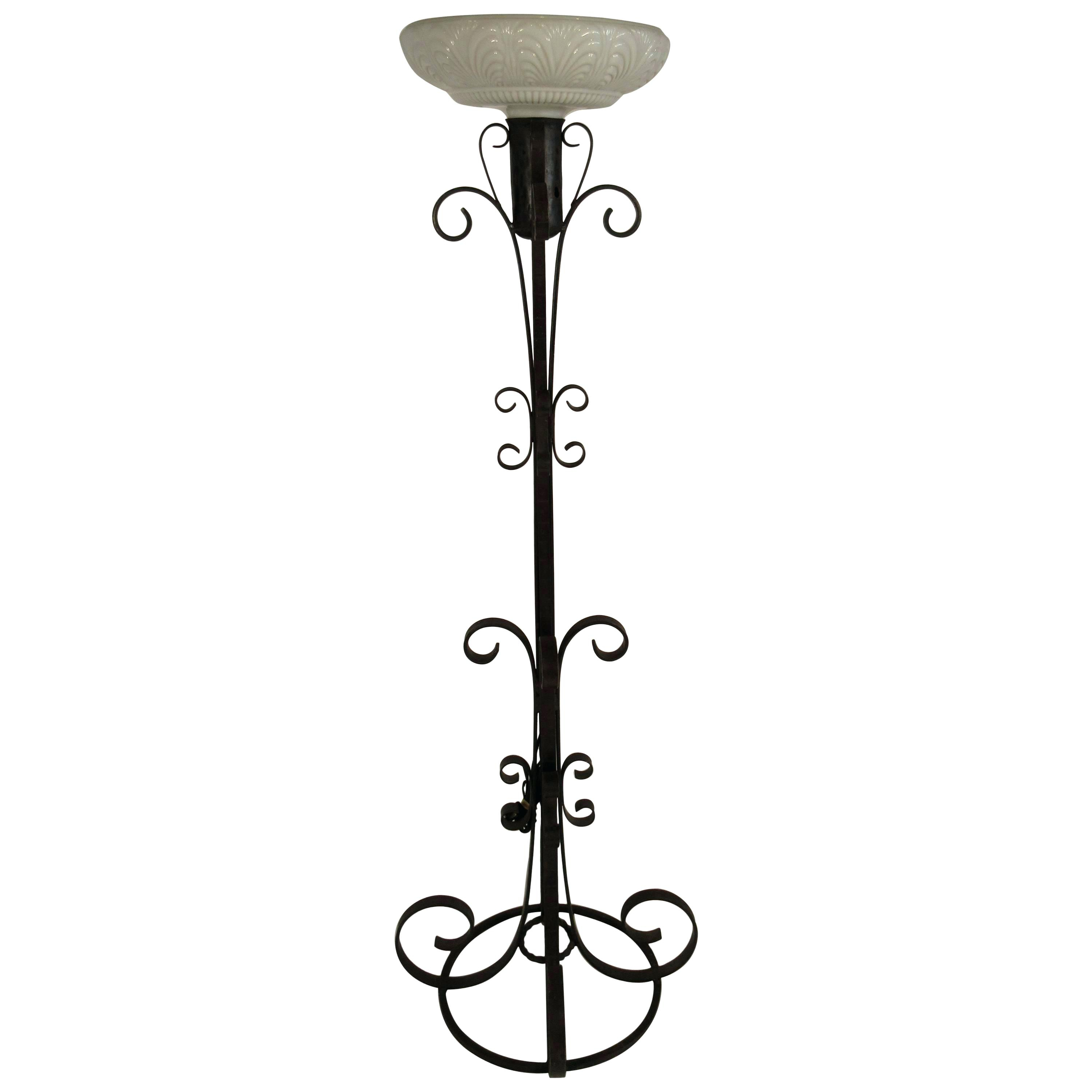 Wrought Iron Floor Lamp Vintage Wrought Iron Floor Lamp intended for dimensions 3000 X 3000