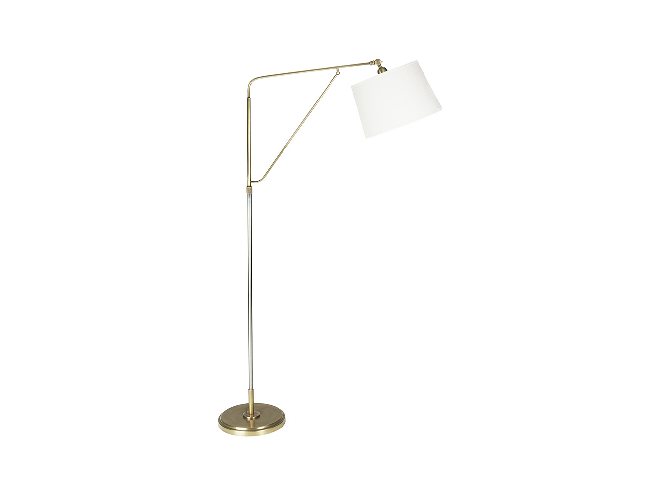 Yard Arm Floor Lamp With Natural Hessian Shade intended for proportions 1334 X 1000