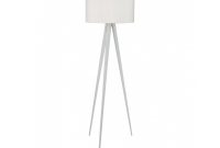 Yves White Floor Lamp With White Silk Shade with measurements 1200 X 925