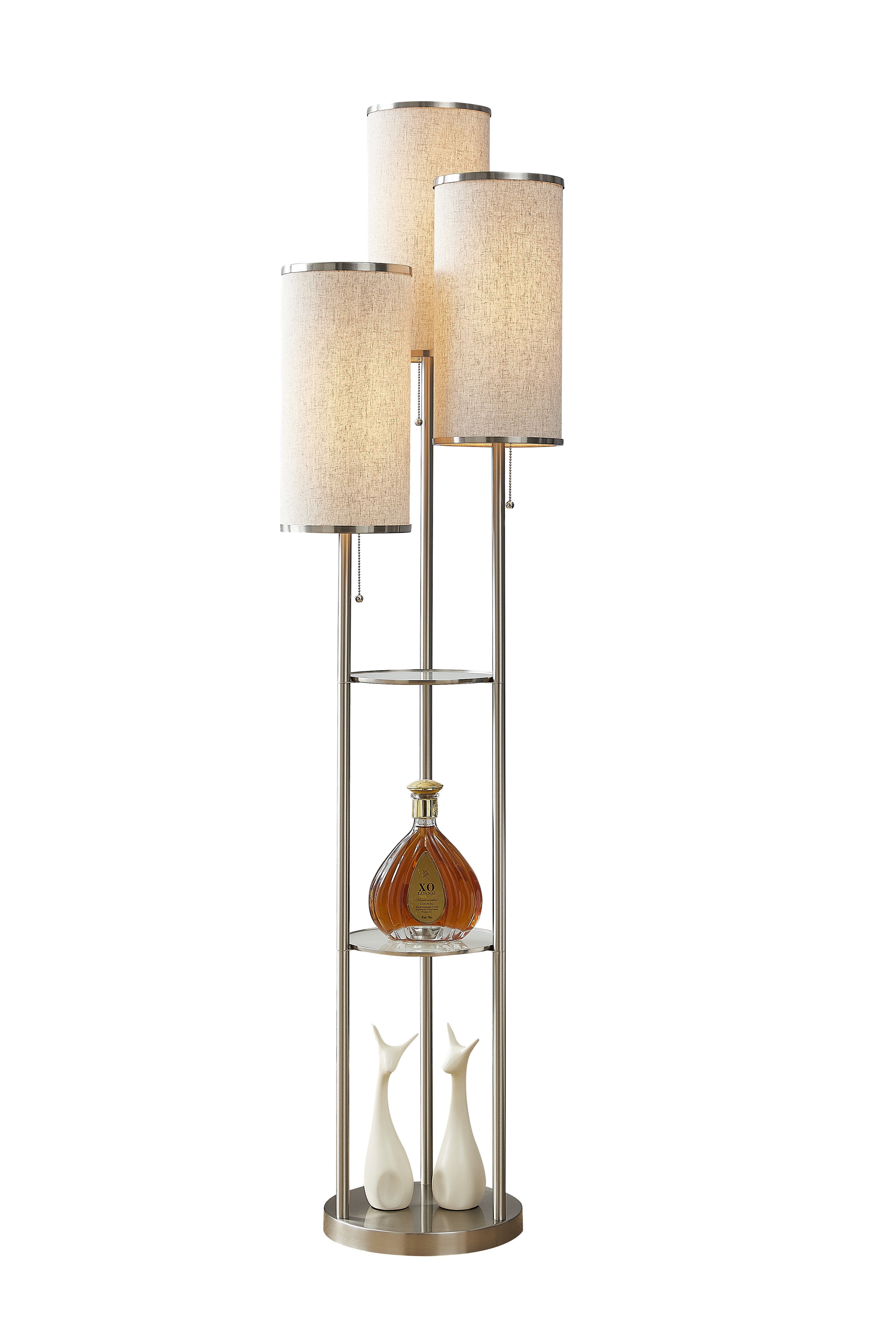 Zaire 66 Tri Light Shelf Floor Lamp intended for size 3483 X 5224