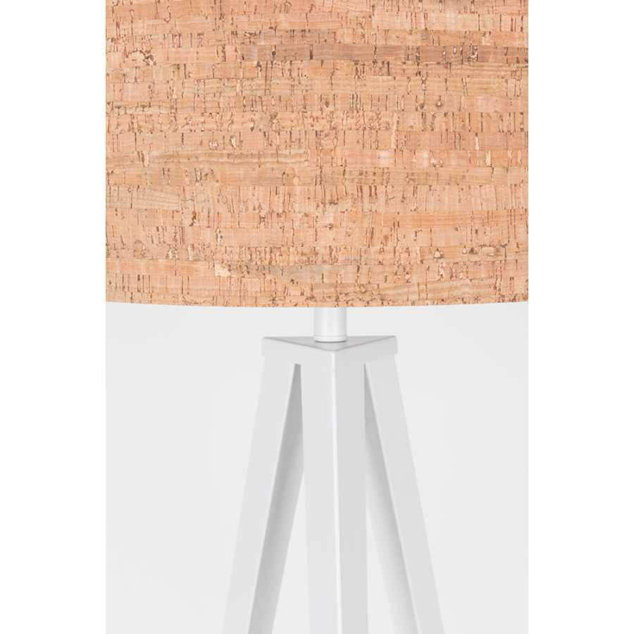 Zuiver Tripod Cork Floor Lamp White throughout size 900 X 900