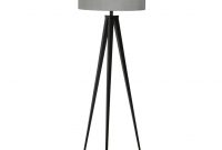 Zuiver Tripod Floor Lamp Black Metal Gray Fabric 157x50cm for proportions 1024 X 1024