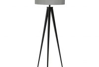 Zuiver Tripod Floor Lamp Black Metal Gray Fabric 157x50cm in dimensions 1024 X 1024