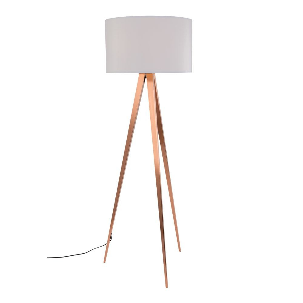 Zuiver Tripod Floor Lamp Copper inside proportions 1000 X 1000
