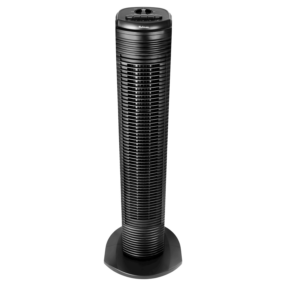 11153981 Holmes 31 Tower Fan Oscillating Black Tower in proportions 1000 X 1000