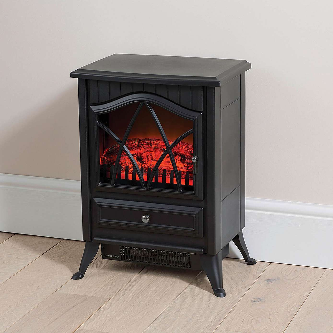 1850w Small Black Stove Effect Heater Dunelm Electric throughout dimensions 1389 X 1389