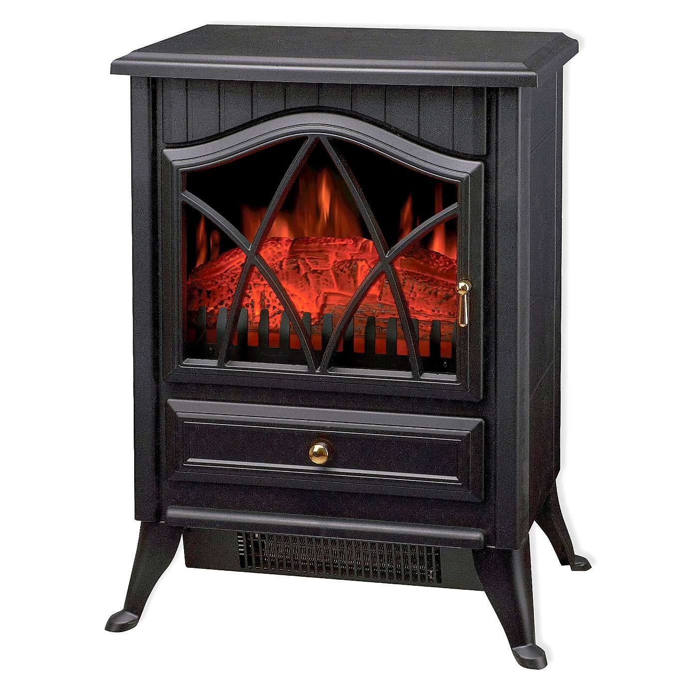 1850w Small Black Stove Effect Heater Electric Stove within dimensions 1389 X 1389