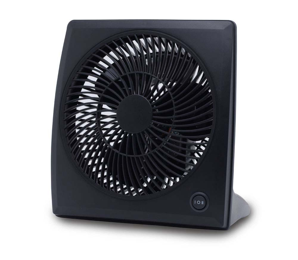 23cm Box Fan Black inside proportions 1000 X 873