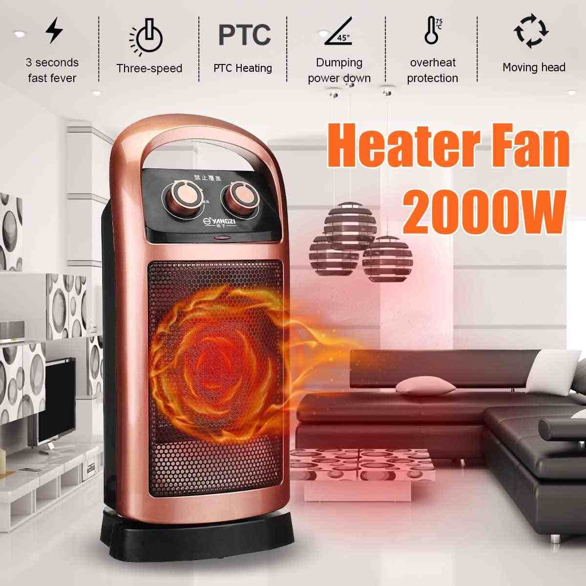 2kw 220v Electric Air Heating Oscillating Ptc Ceramic Warm Heater Fan For Home Room Bathroom Office Use regarding proportions 1200 X 1200