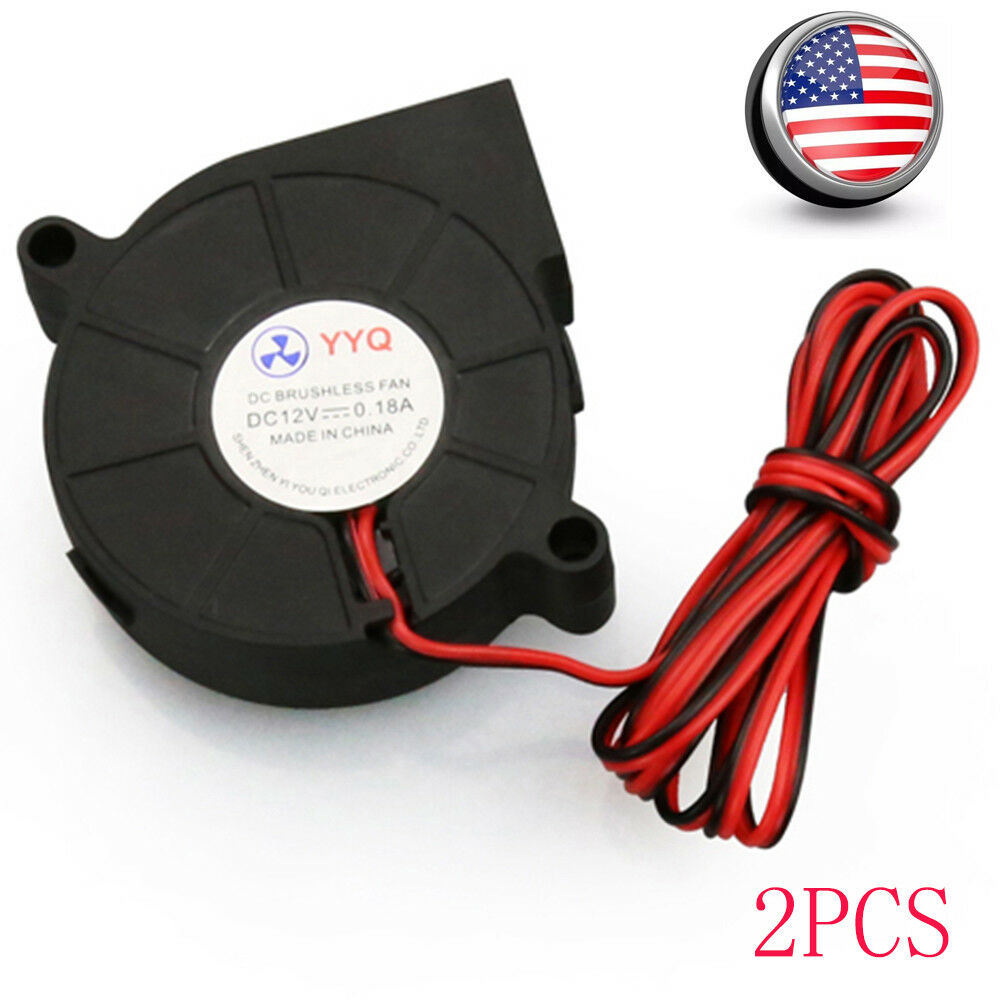 2pcs Brushless Dc Cooling Blower Fan Kit 5015 12v 018a 50x15mm Ultra Quiet Z5v1 for dimensions 1000 X 1000