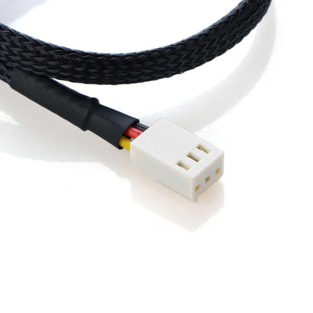 30cm Black Small 3 Pin Male To Female Extension Power Cable Cord Pc Fans within size 1000 X 1000