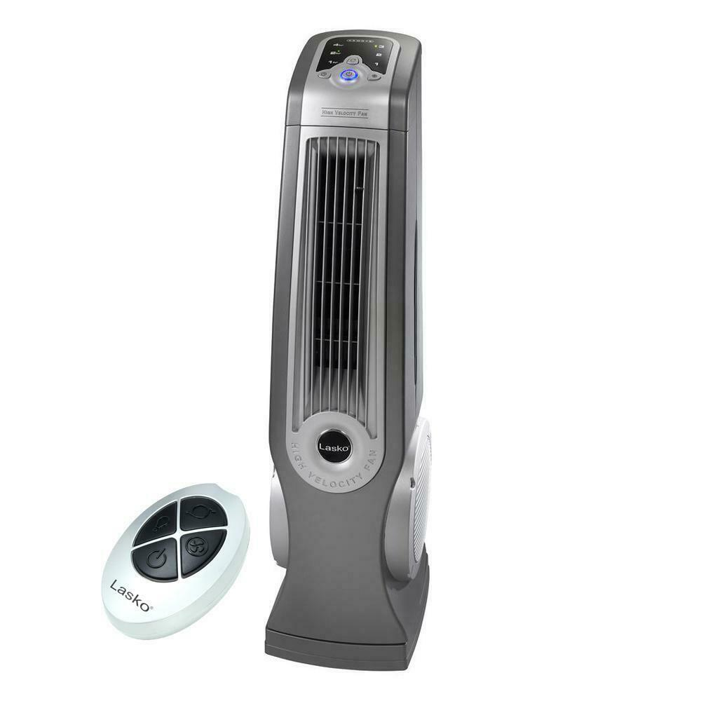 35 Inch High Velocity Blower Fan With Remote Control Air Ventilation Tower Gray intended for sizing 1000 X 1000