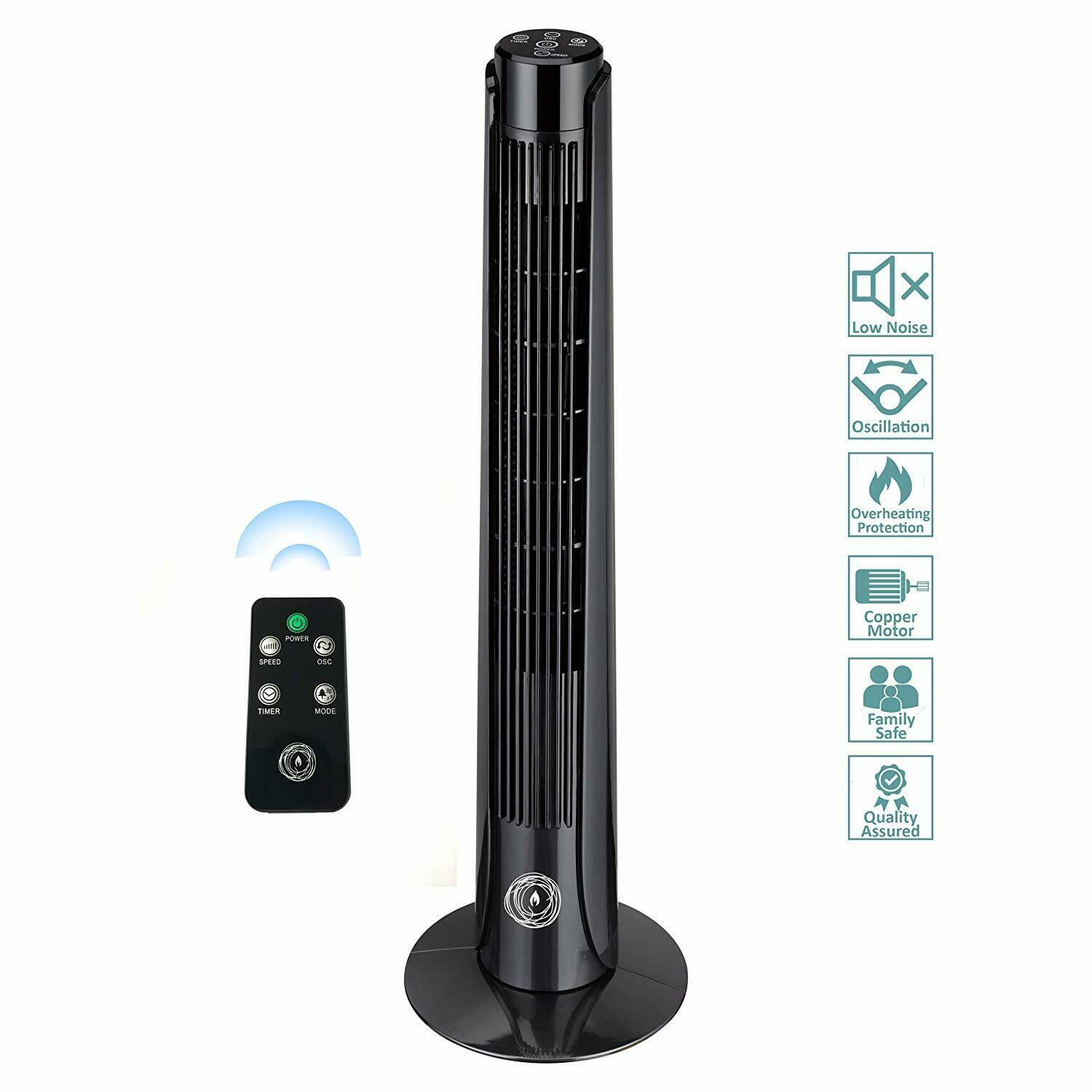 36 Tower Fan 3 Speed Floor Cooling Fan Rotation Oscillating With 75h Timer with size 1500 X 1500