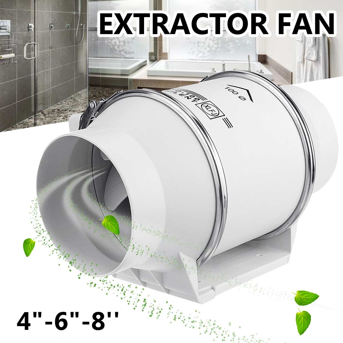 4 6 8 Inch Abs Exhaust Fan Bathroom 220v Home Silent Inline in proportions 1200 X 1200