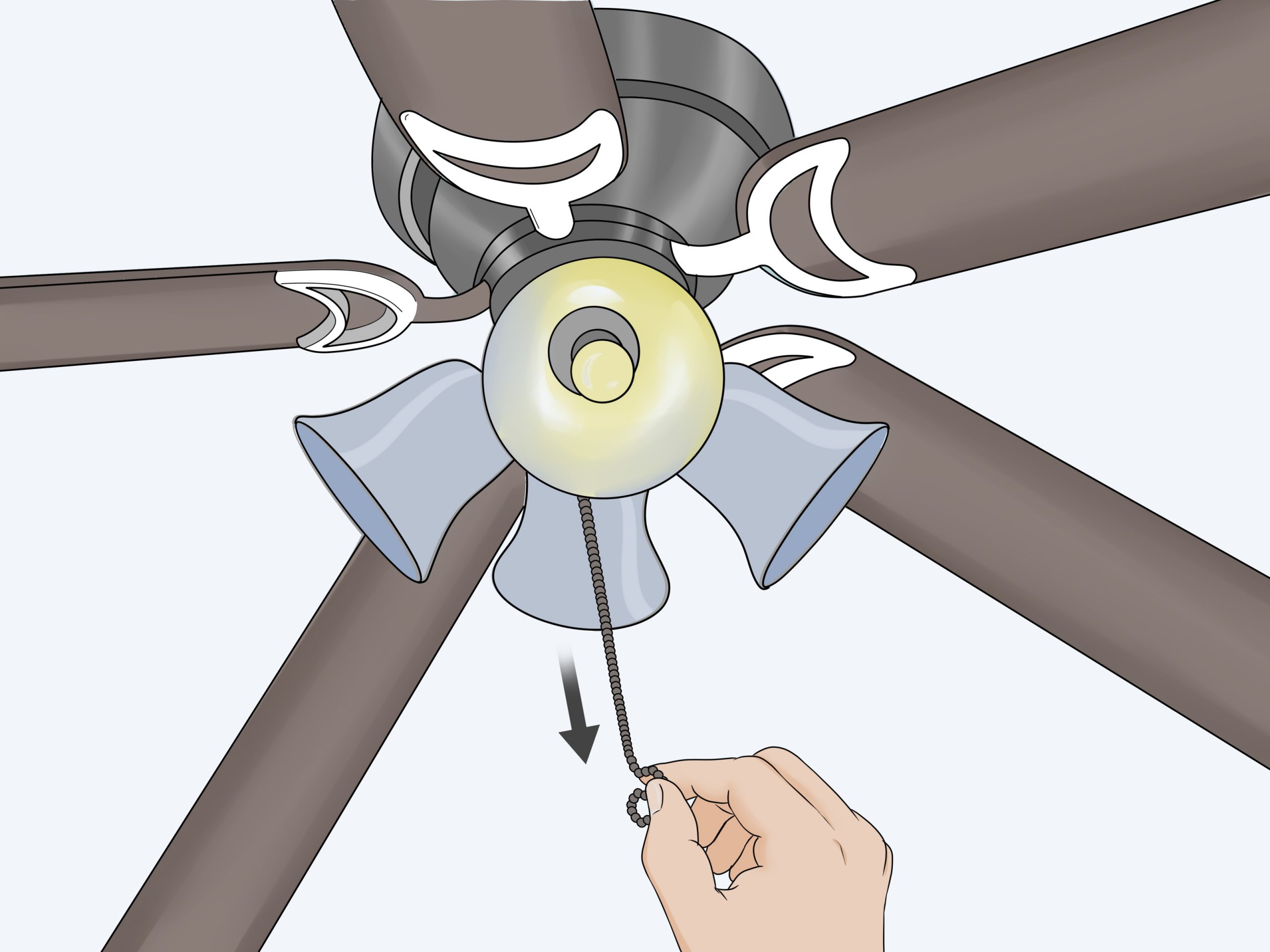 4 Ways To Replace A Ceiling Fan Pull Chain Switch Wikihow for dimensions 3200 X 2400