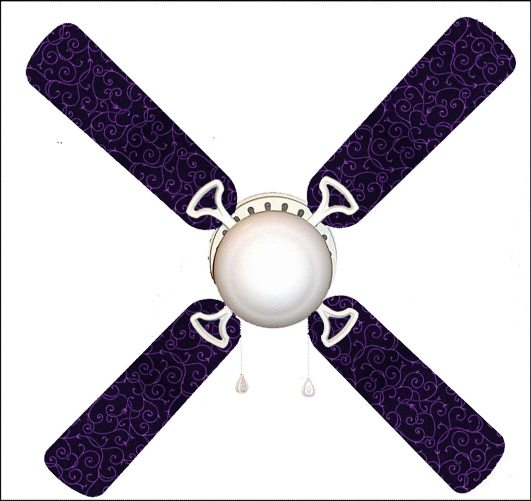 42 Solway Purple White Swirls 4 Blade Ceiling Fan Light Kit Included with regard to size 1060 X 1000