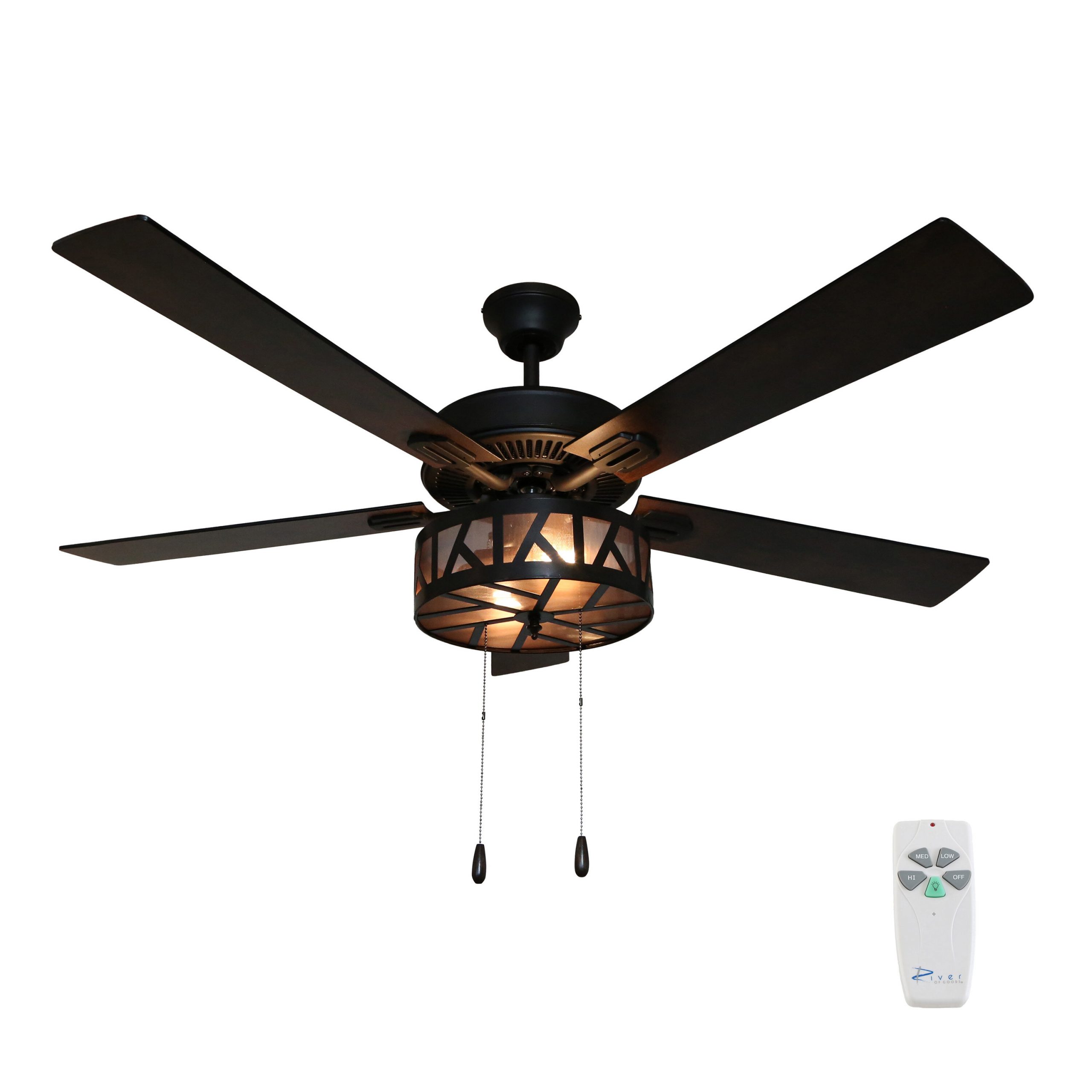 52 Brinker Urban Caged 5 Blade Ceiling Fan Light Kit Included within dimensions 3000 X 3000