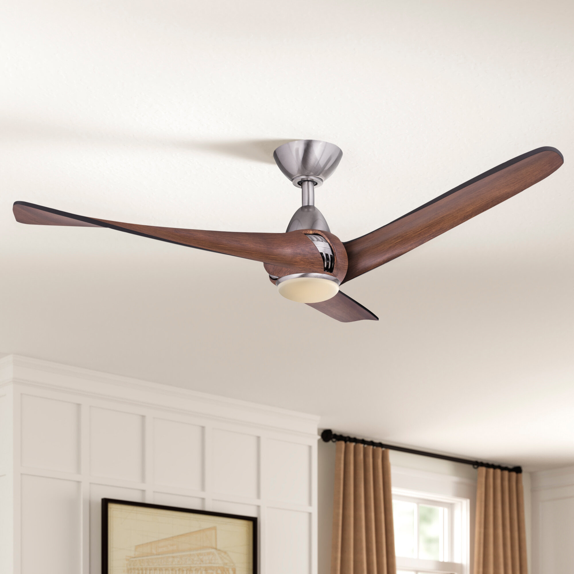52 Cairo 3 Blade Led Ceiling Fan With Remote Light Kit Included throughout sizing 2000 X 2000