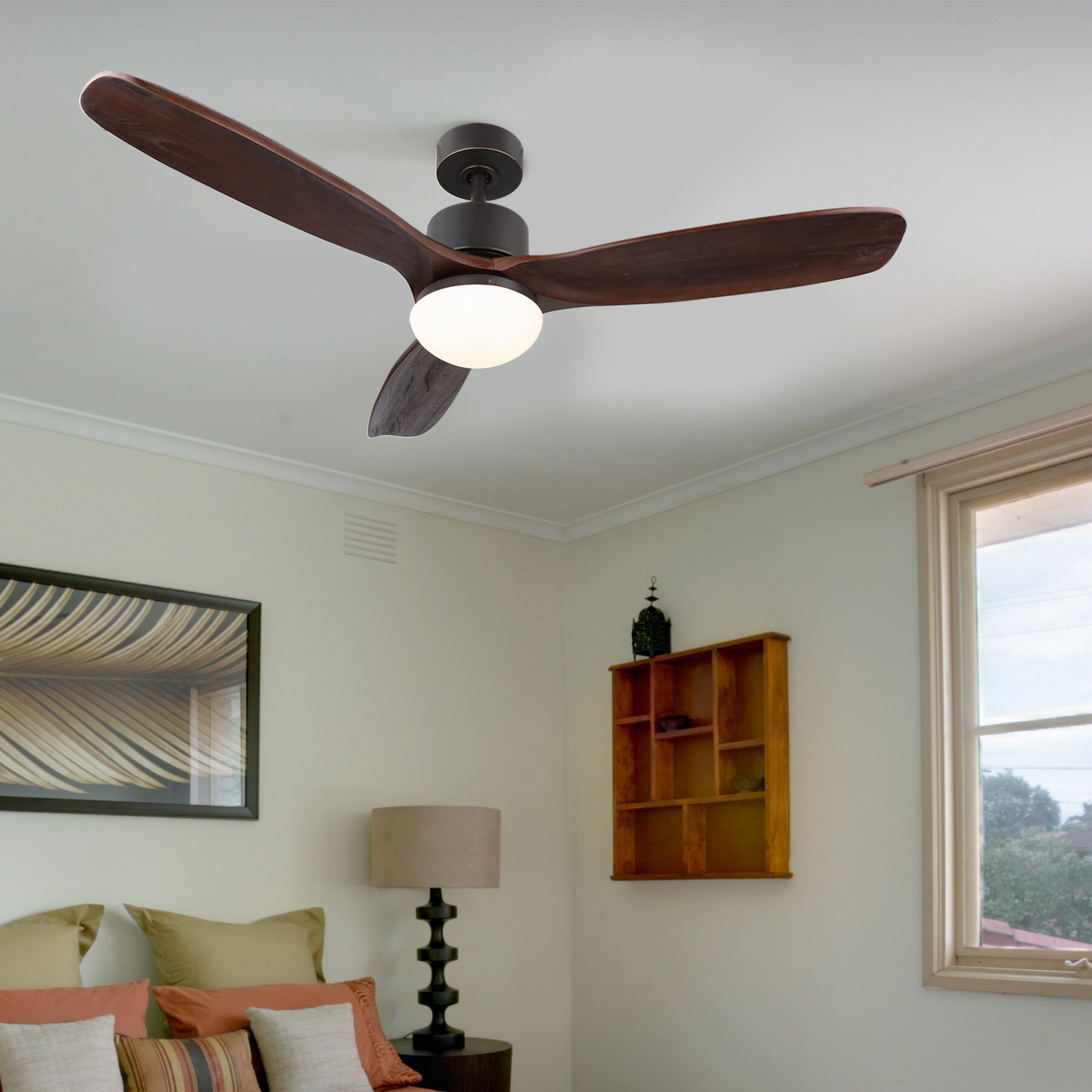 52 Mayna 3 Blade Adjustable Led Ceiling Fan With Remote Light Kit Included for proportions 1800 X 1800