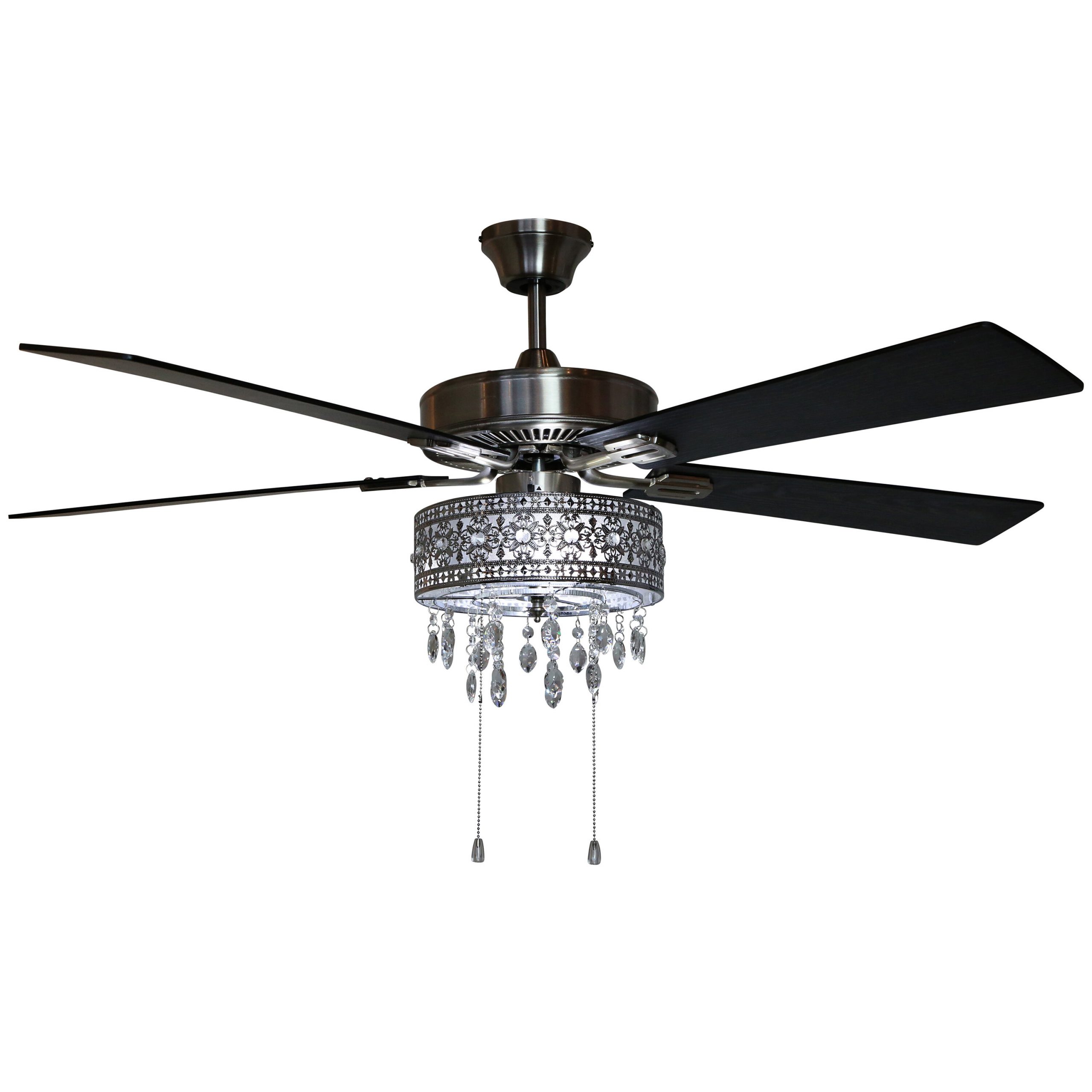 52 Noyes Crystal 5 Blade Ceiling Fan Light Kit Included with regard to sizing 3000 X 3000