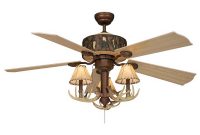 52 Vaxcel Log Cabin Ceiling Fan With Antler 3 Light Kit pertaining to dimensions 1000 X 1000