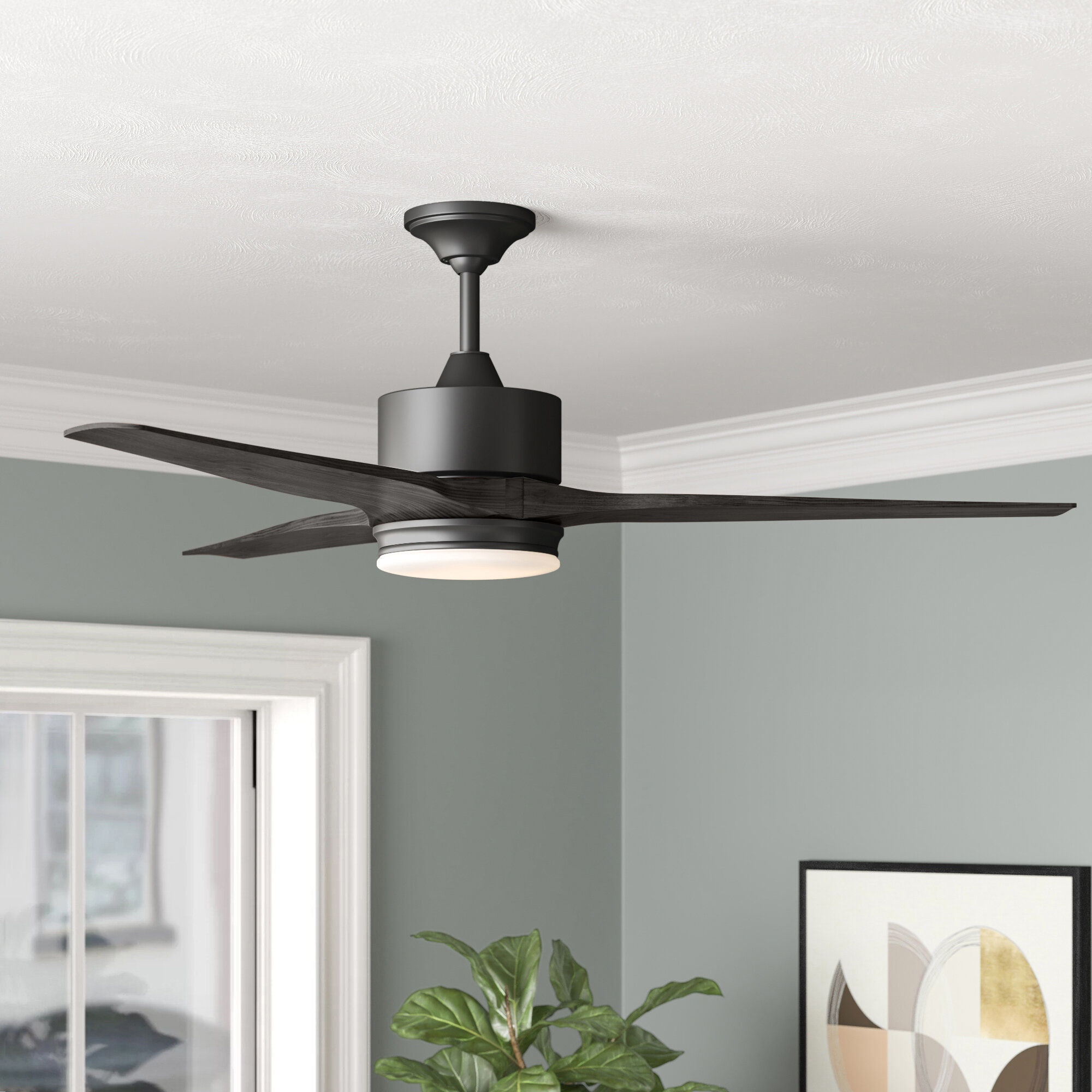 60 Paige 3 Blade Led Ceiling Fan With Remote Light Kit Included with size 2000 X 2000