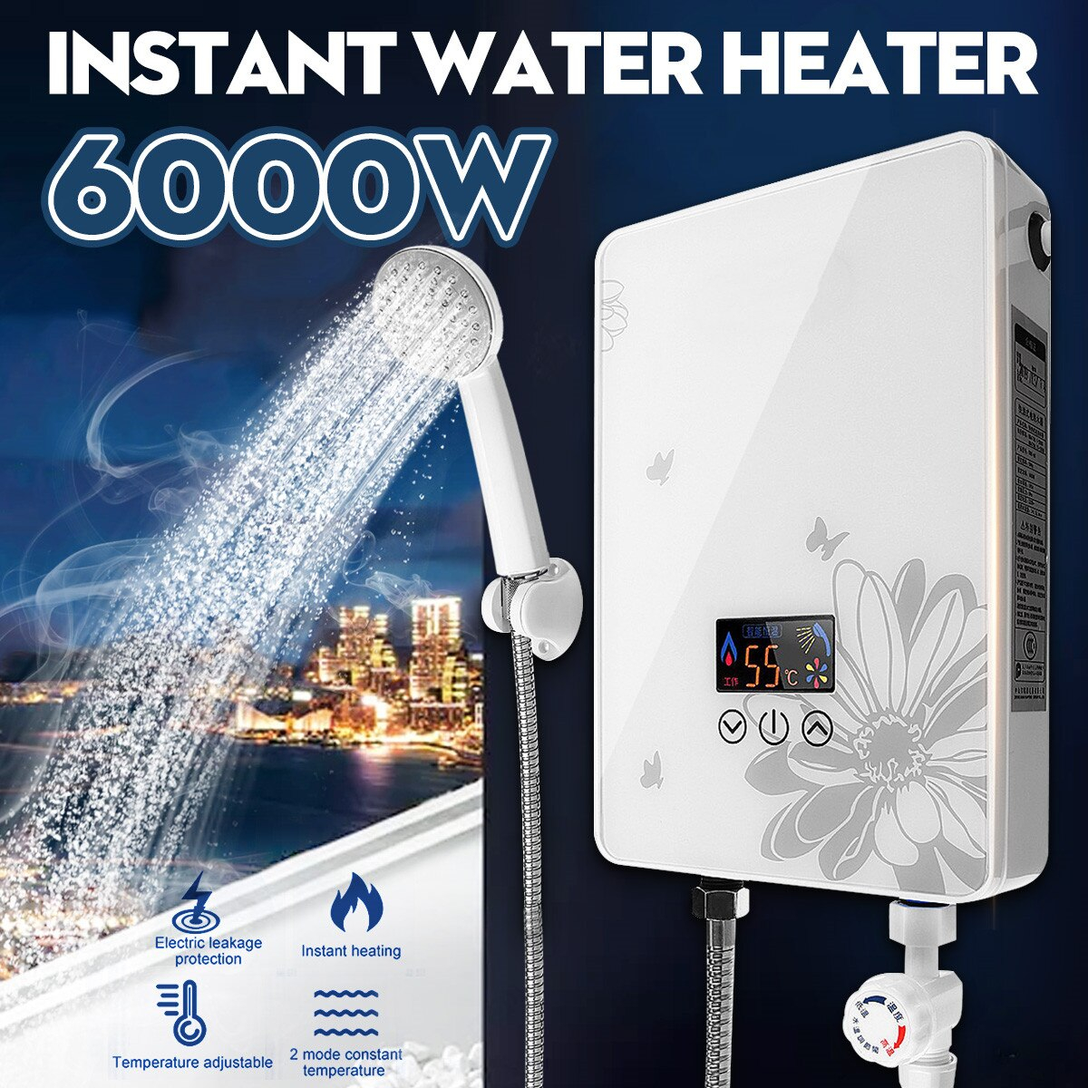 6000w Electric Water Heater Instant Heating Faucet Led for size 1200 X 1200