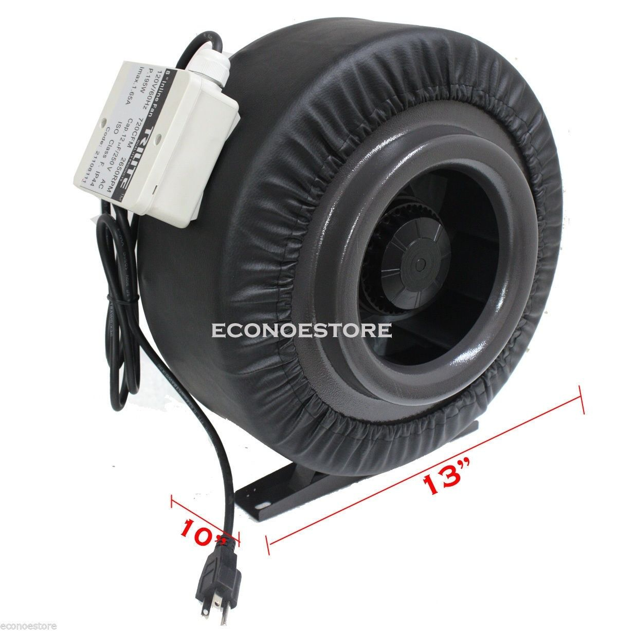 8 Inline 720cfm Hydroponics Duct Tube Exhaust Fan Blower 110v W Leather Sleeve throughout dimensions 1200 X 1228
