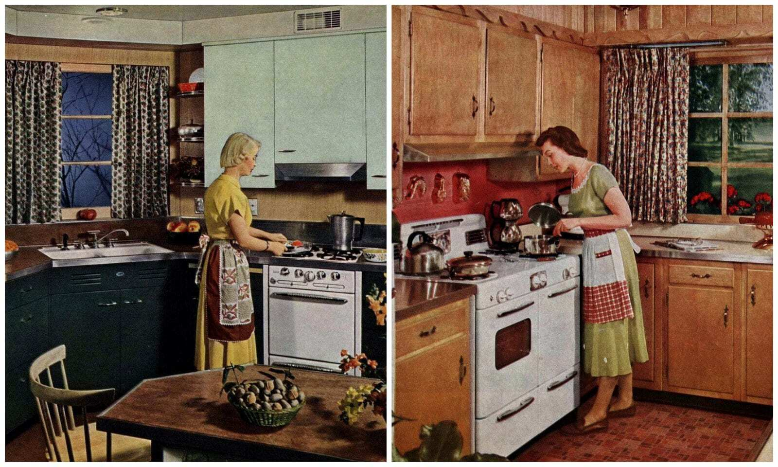 9 Colorful Mid Century Kitchen Remodels Retro Floorplans for size 1600 X 960