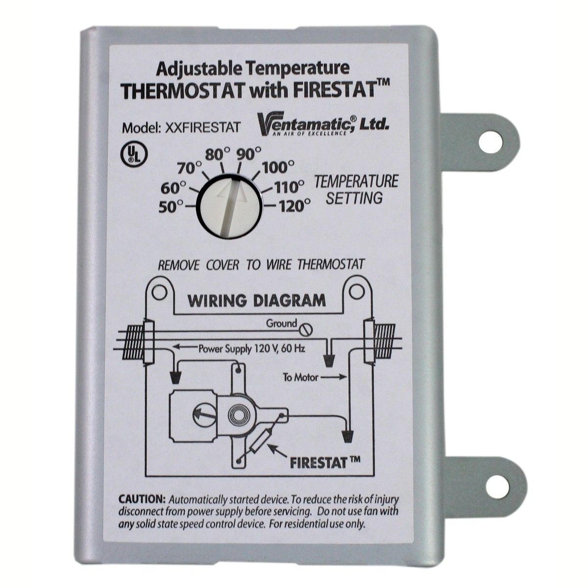Adjustable Thermostat For Power Attic Ventilators pertaining to proportions 1200 X 1200